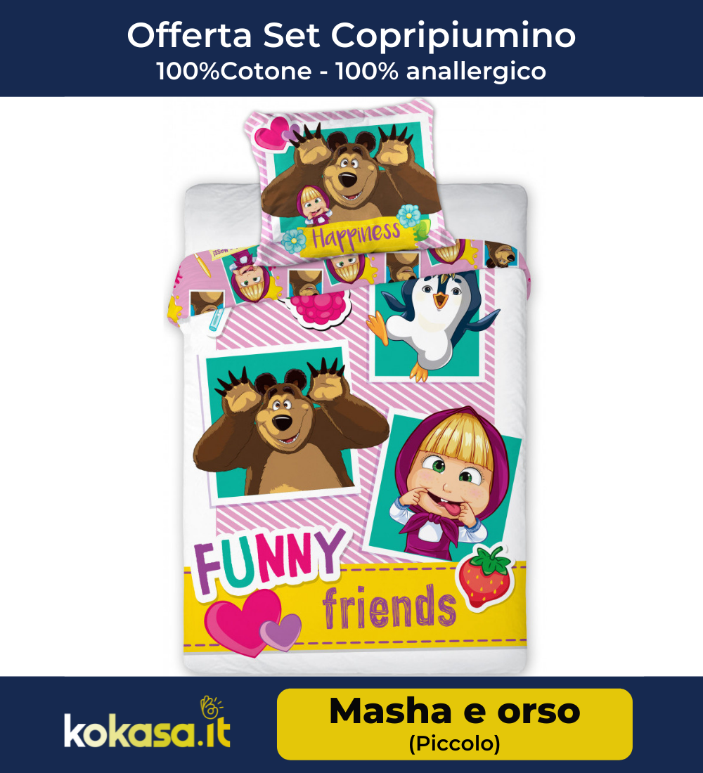 OFFERTA SCONTO DEL 45%: Set Copripiumino Bambino